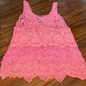 Rue 21 lace layered top medium